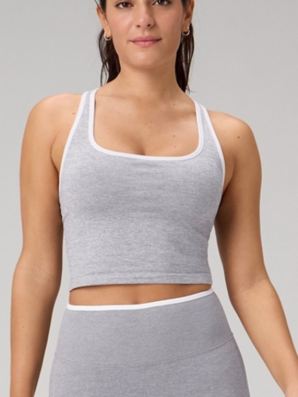 Fabletics Seamless Cropped Built In Bra Tank NWT Size M